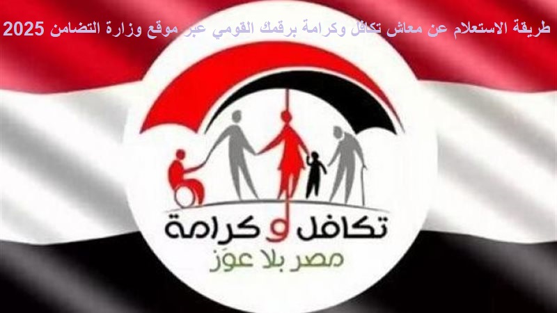 طريقة الاستعلام عن معاش تكافل وكرامة برقمك القومي عبر موقع وزارة التضامن 2025