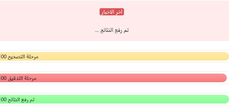 نتائج القبول المركزي 2025 PDF عبر موقع نتائجنا الرسمي لجميع المحافظات